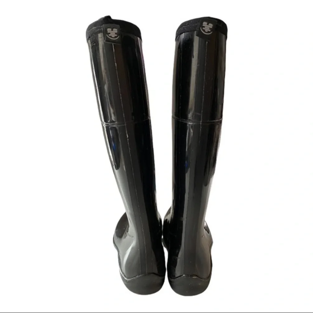 Kamik Womens Glossy Black Rain Boots - Size 6